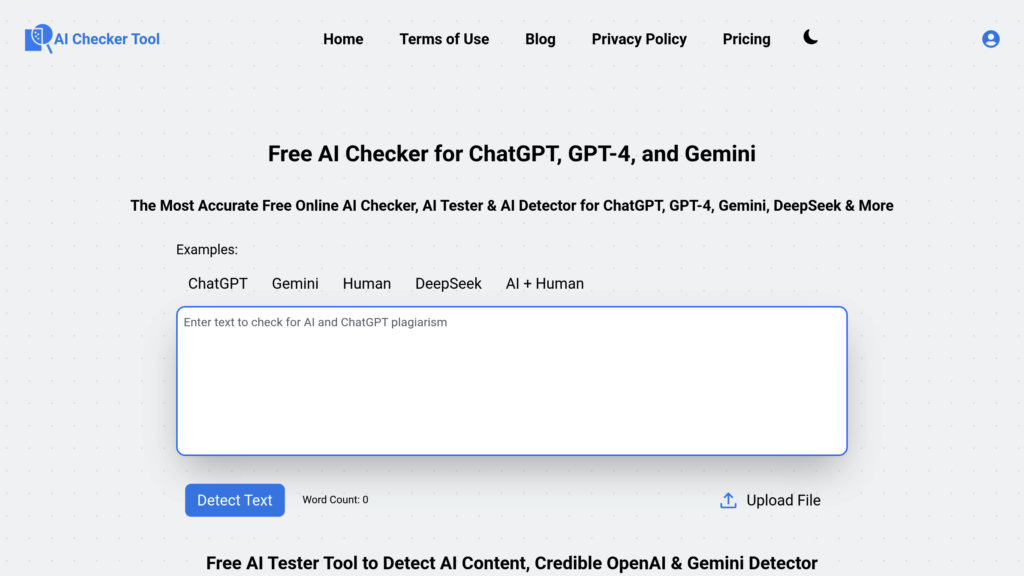 AI Checker Tool 截圖