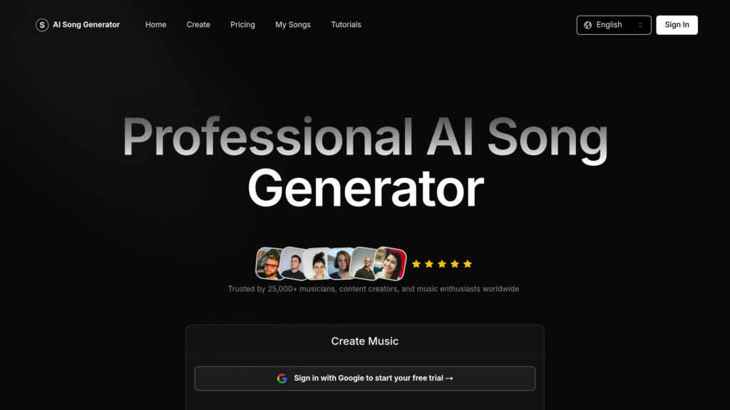 AI Song Generator 截圖