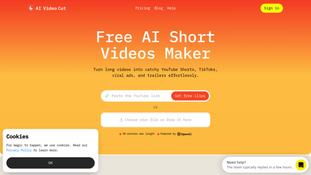AI Video Cut Screenshot