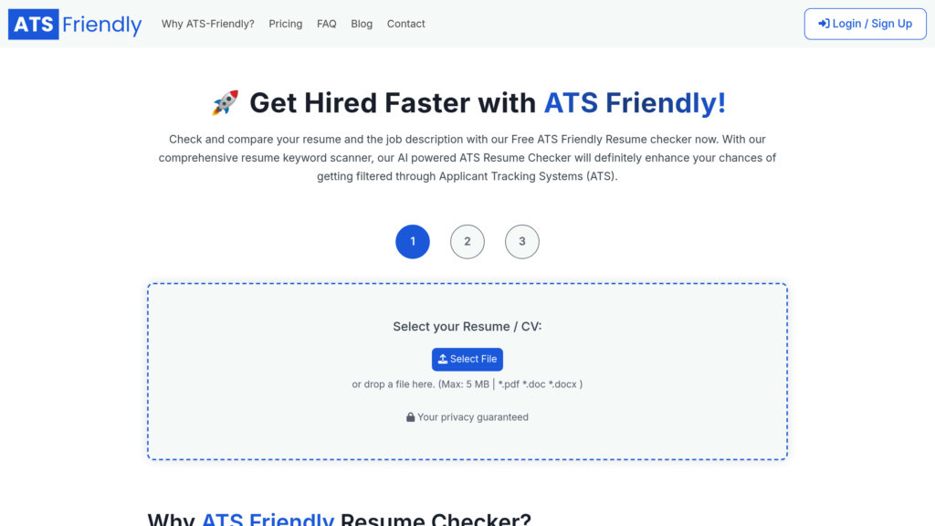 ATS Friendly Resume Checker 截圖