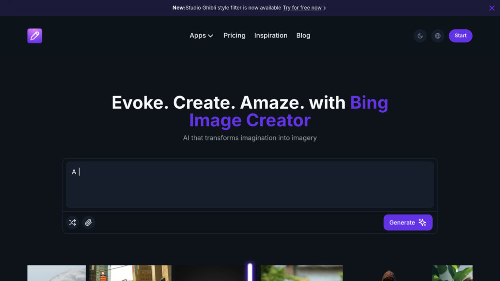 Bing Image Creator 截圖