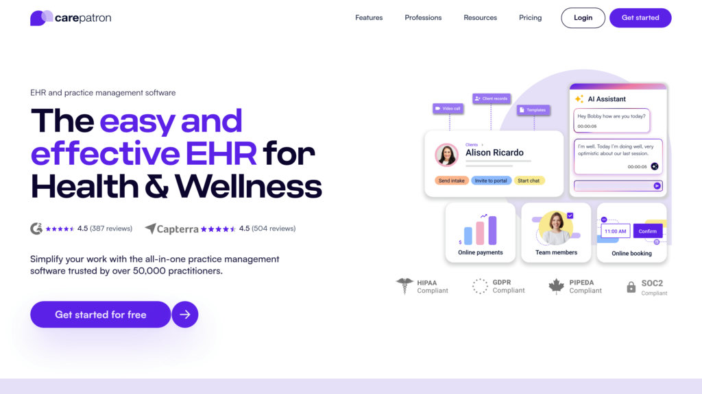 Carepatron Screenshot
