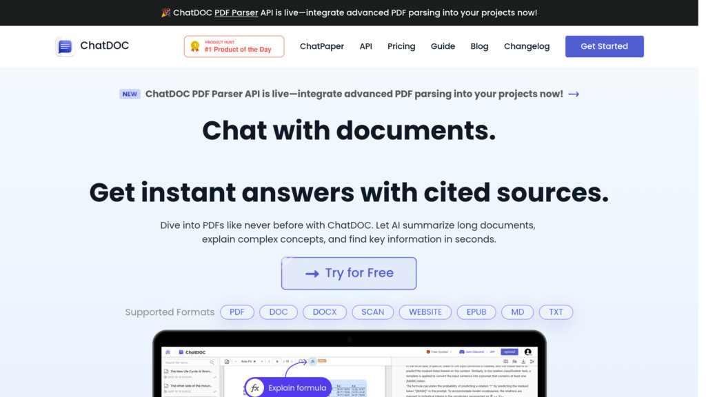 ChatDOC 截圖
