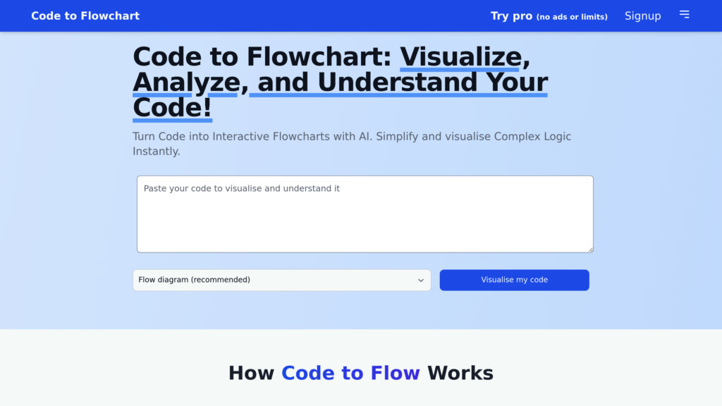 CodetoFlow Screenshot