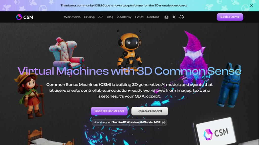 Common Sense Machines (CSM) Screenshot