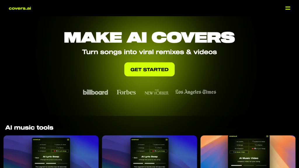 Covers AI Screenshot