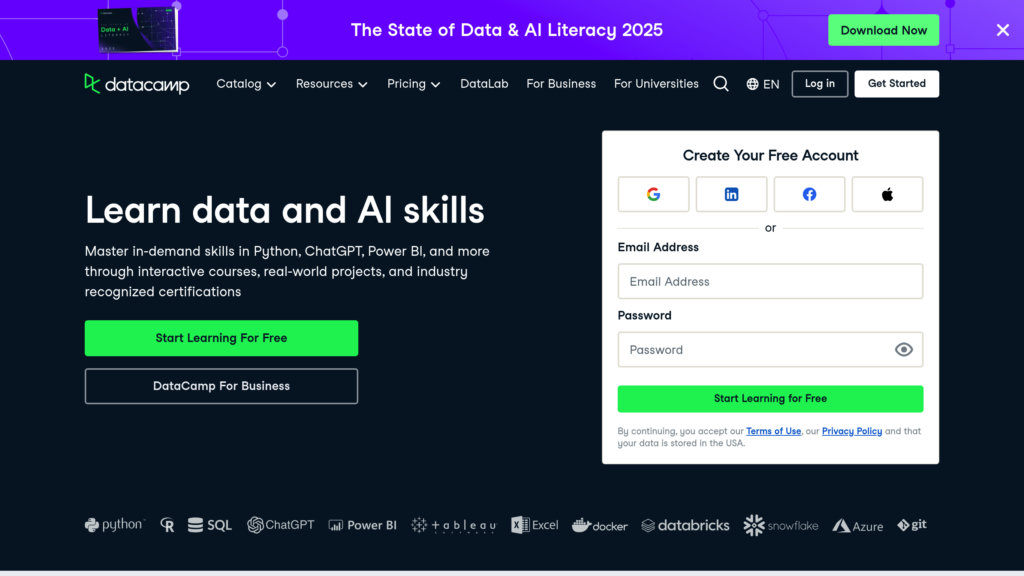 DataCamp 截圖