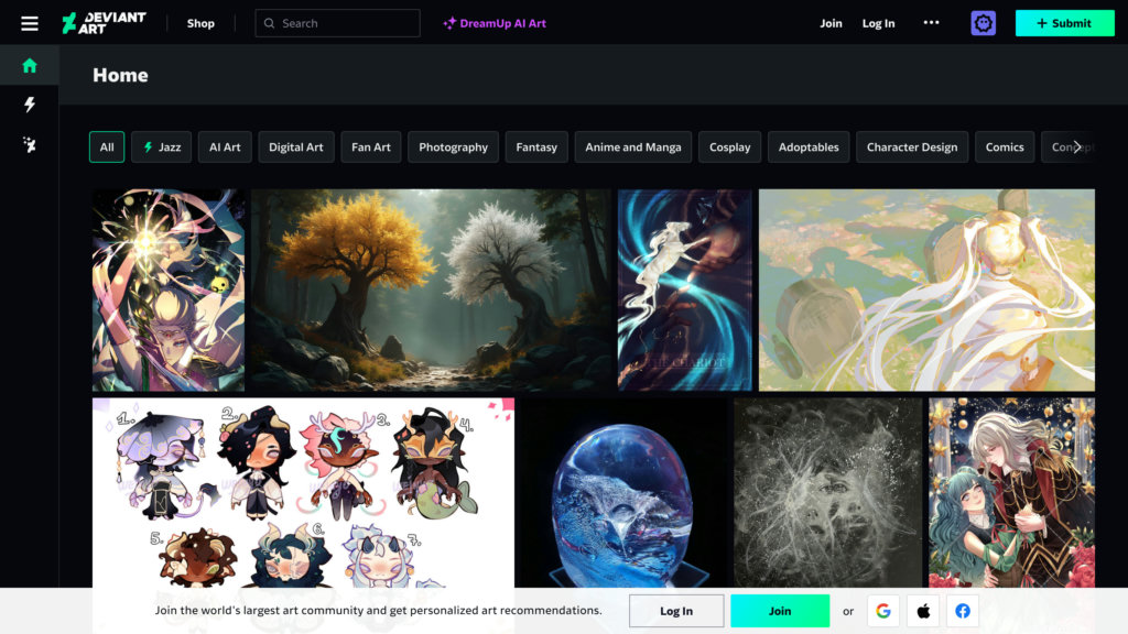 DeviantArt 截圖