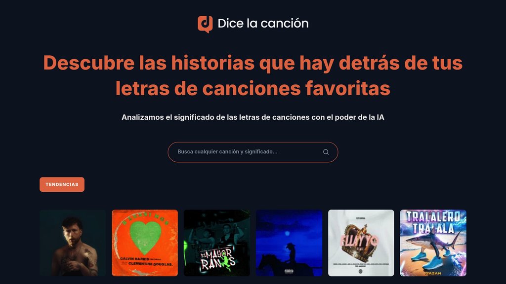 Dice la canción Screenshot