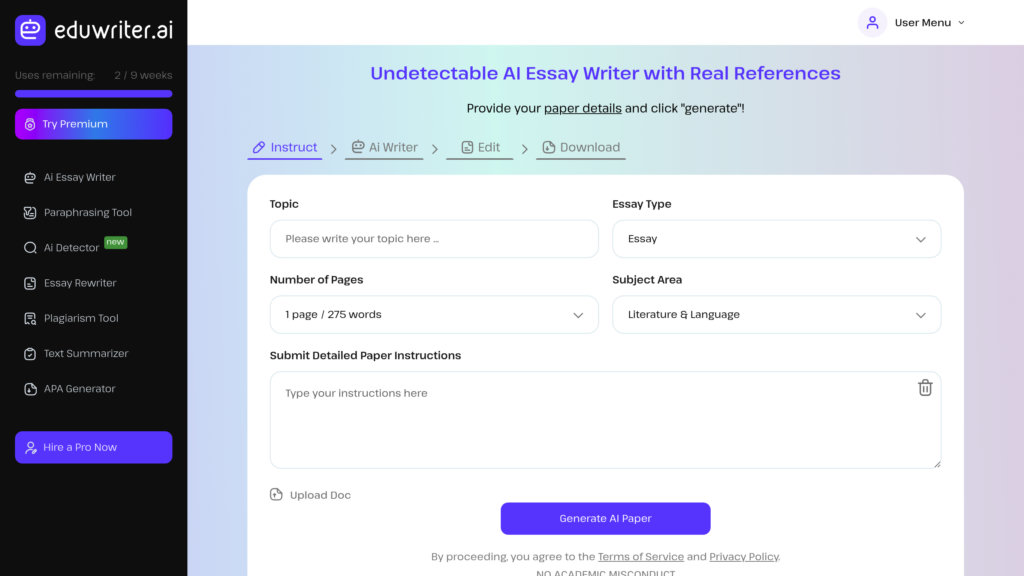EduWriter.ai 截圖