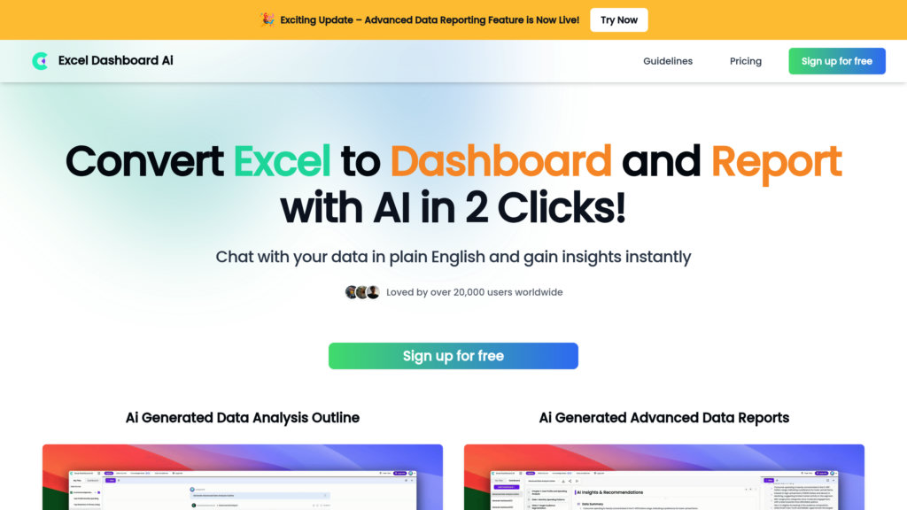 ExcelDashboard AI 截圖