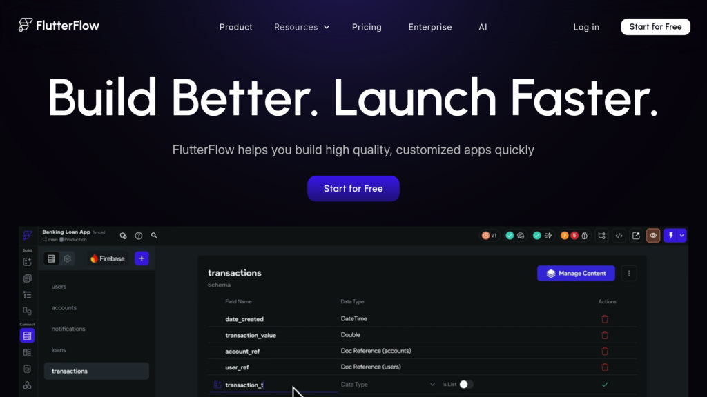 FlutterFlow Screenshot