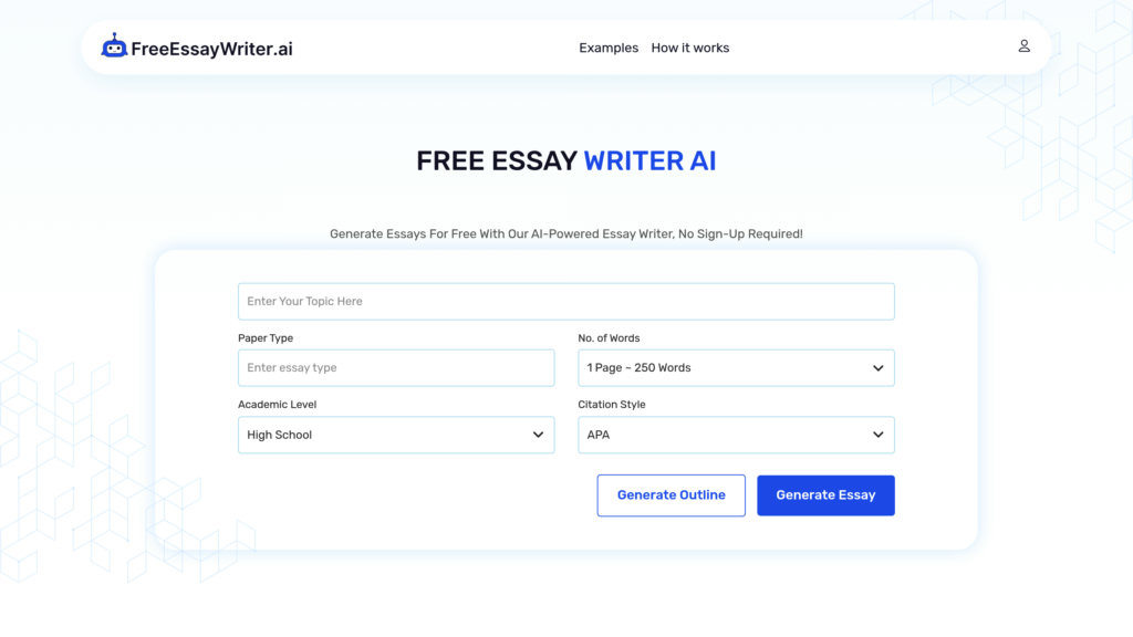 FreeEssayWriter.ai 截圖