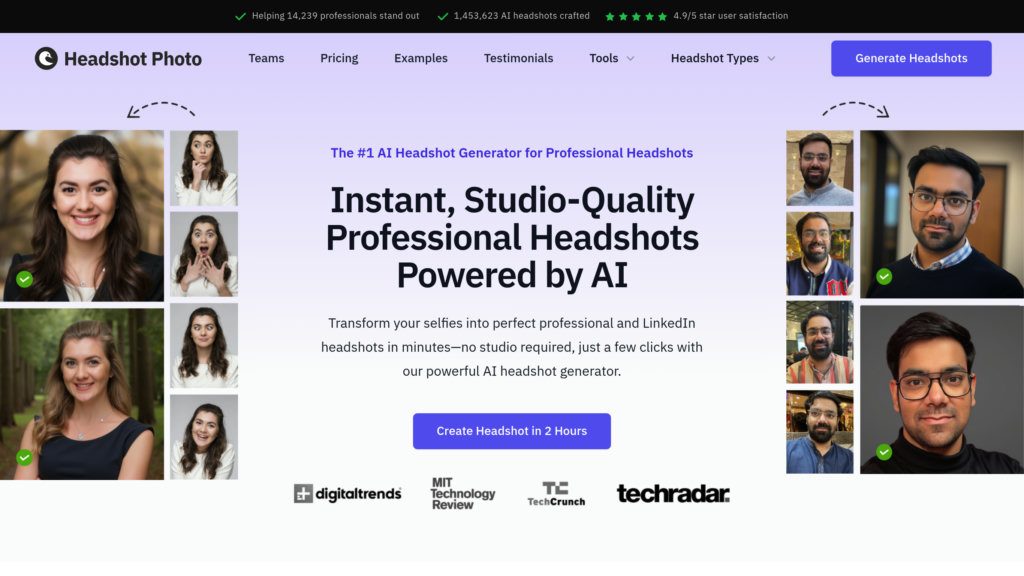 HeadshotPhoto.io 截圖