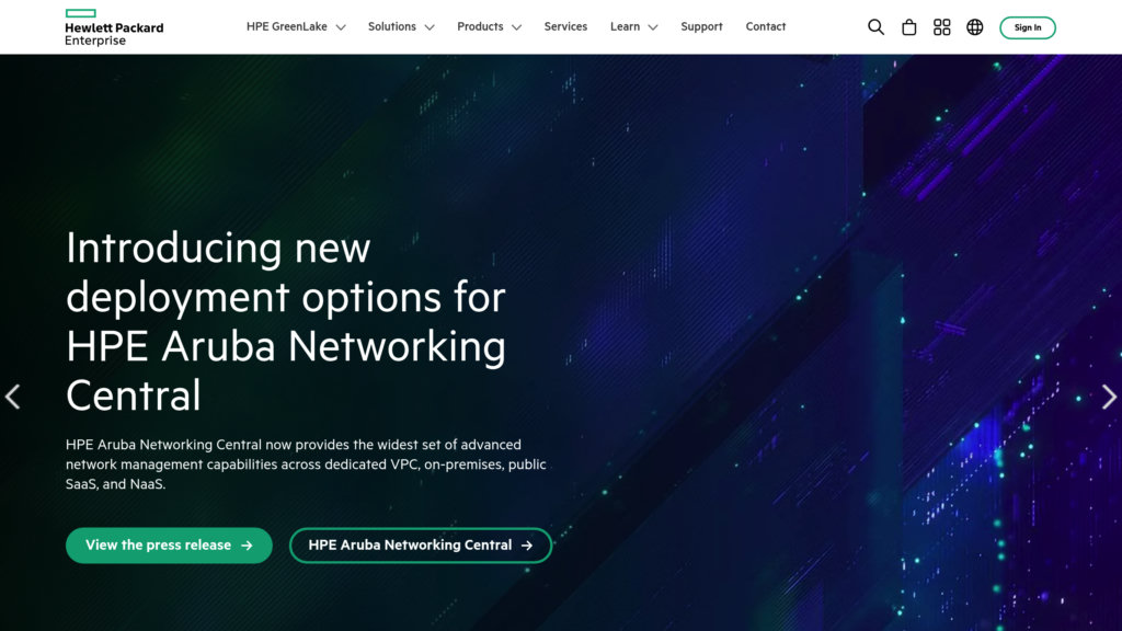 HPE GreenLake Screenshot