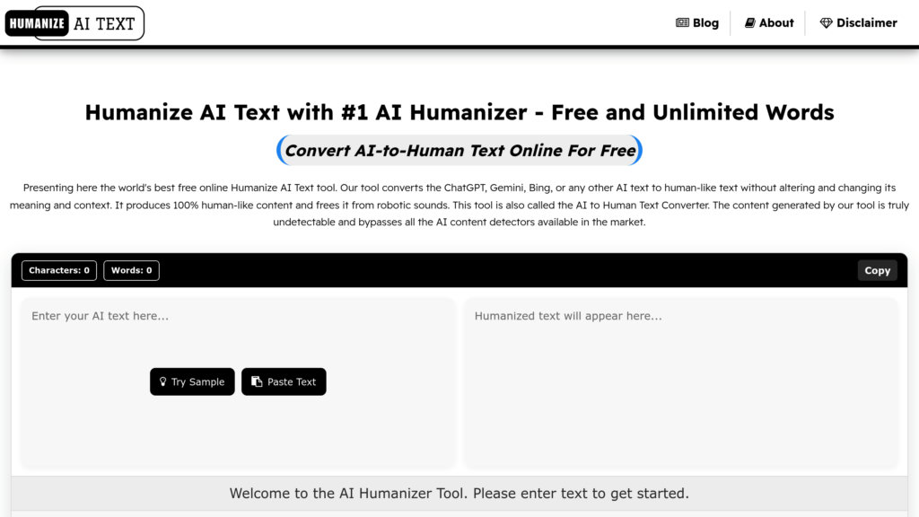 Humanize AI Text 截圖