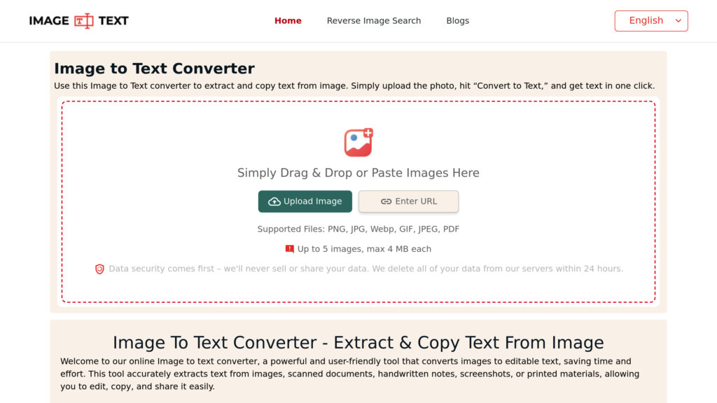 Image to Text Converter 截圖