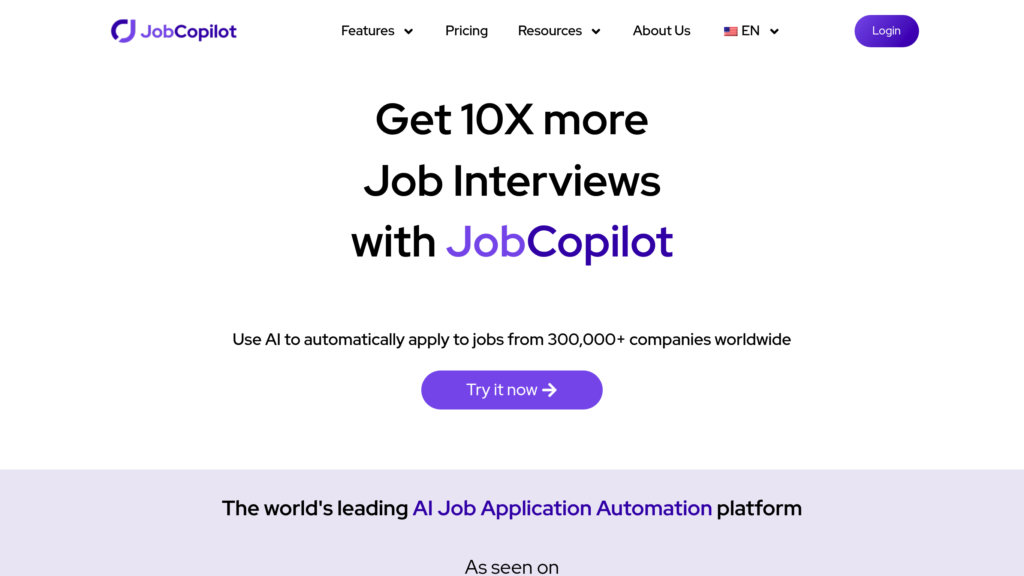 JobCopilot 截圖