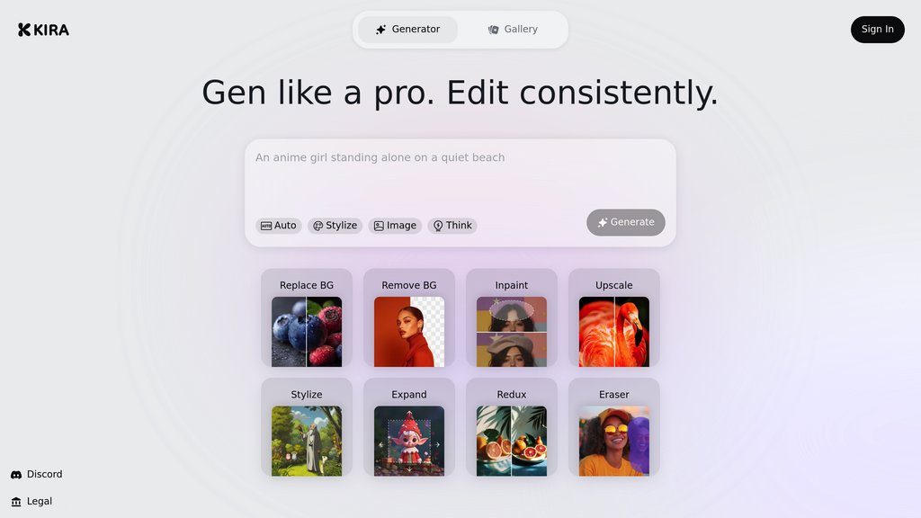 Kira AI Art Generator 截圖