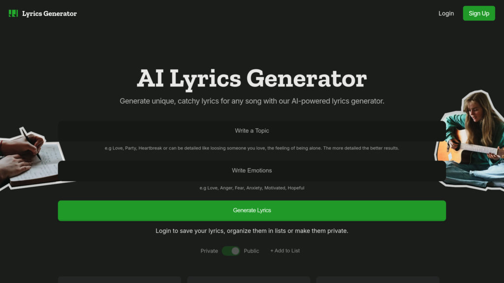 Lyrics Generator 截圖
