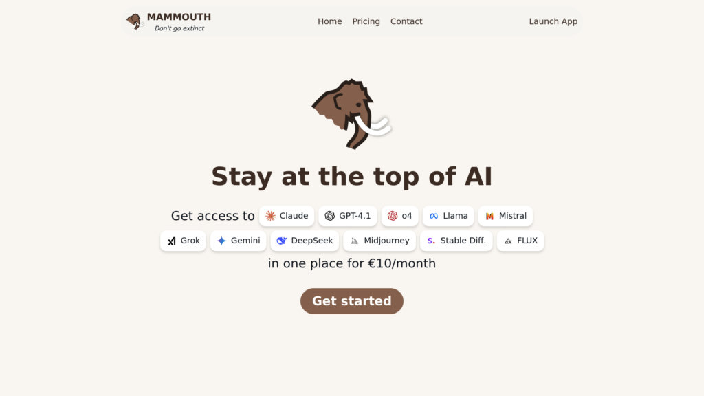 Mammouth AI 截圖