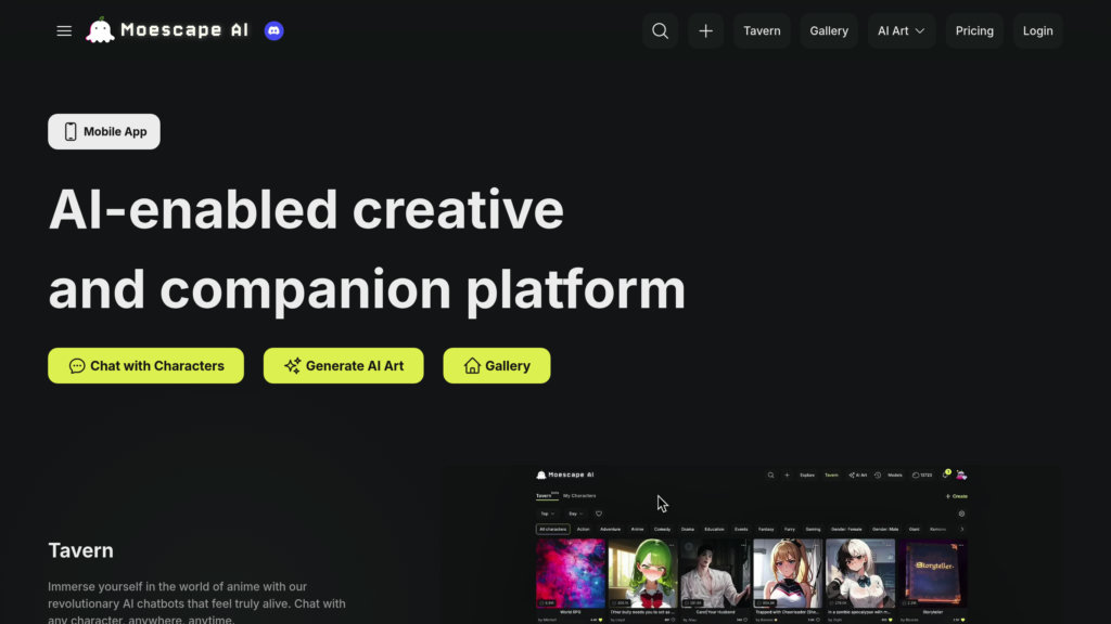 Moescape AI 截圖