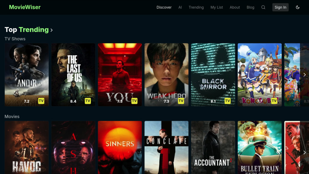 MovieWiser Screenshot