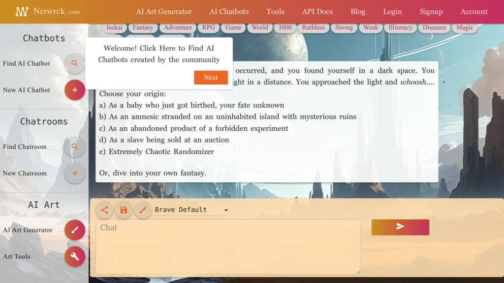 Netwrck AI Chat 截圖