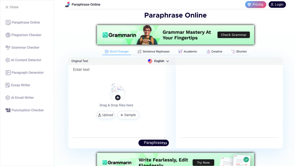 Paraphrase Online 截圖