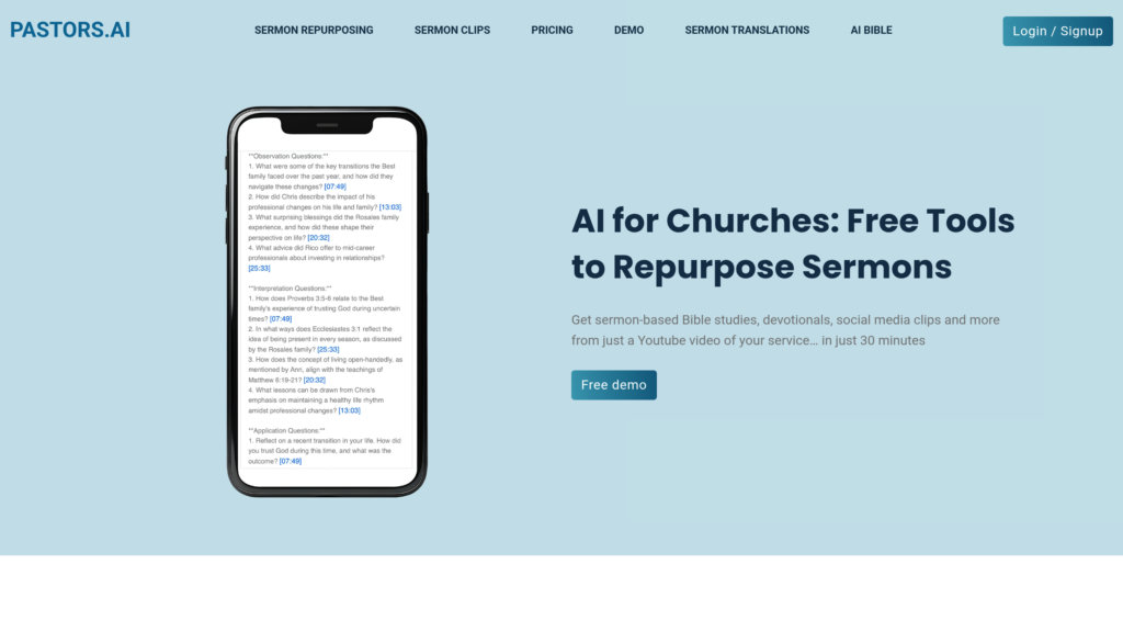Pastors.ai 截圖