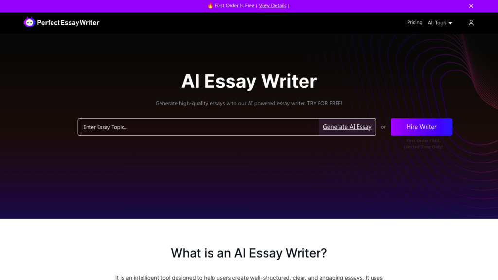 PerfectEssayWriter.AI 截圖