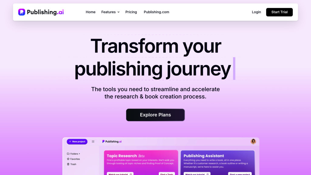 Publishing.ai Screenshot