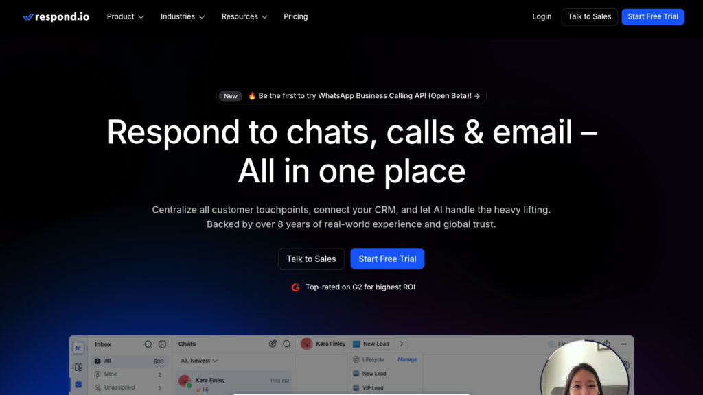 Respond.io 截圖
