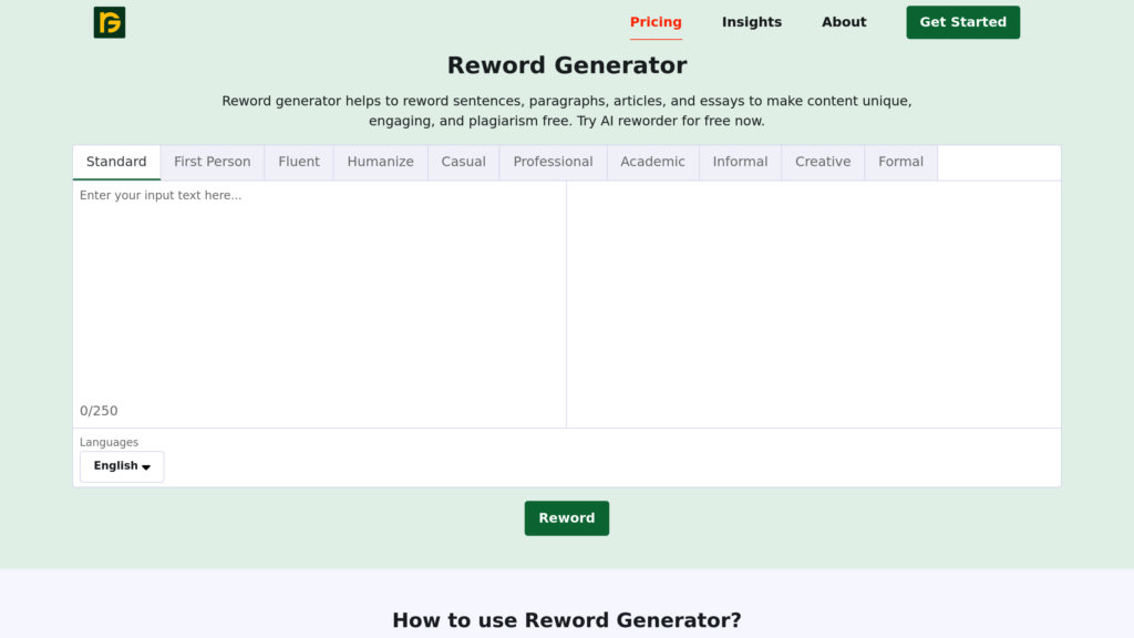ReWord Generator 截圖