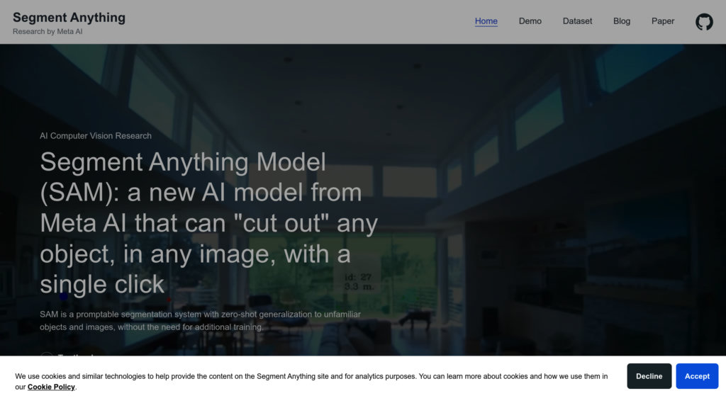 Segment Anything Model (SAM) 截圖