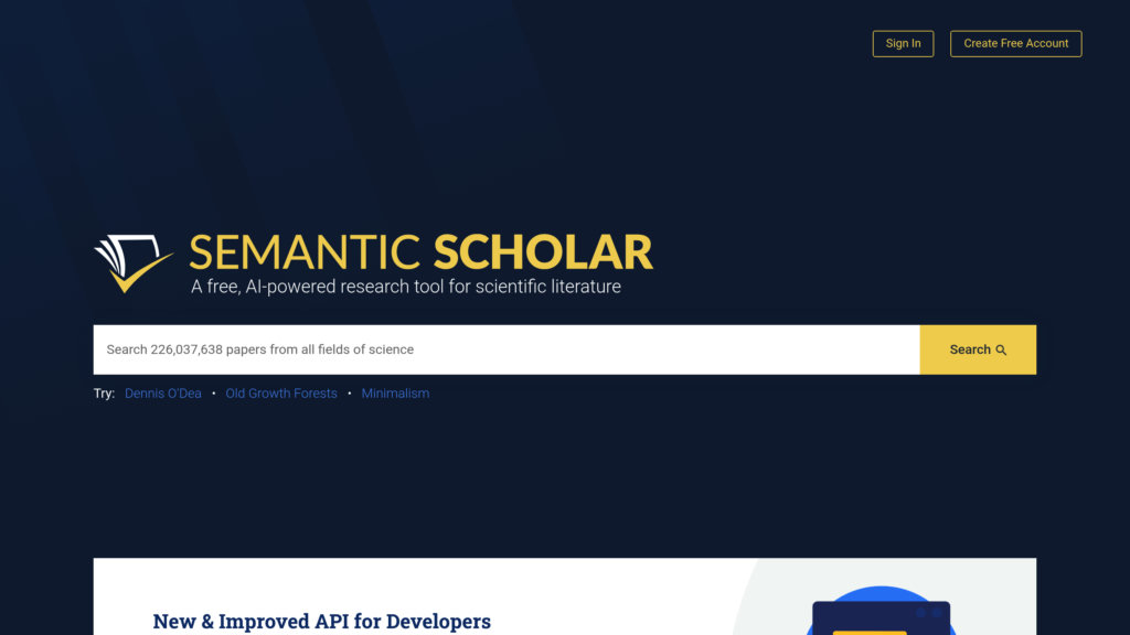 Semantic Scholar 截圖