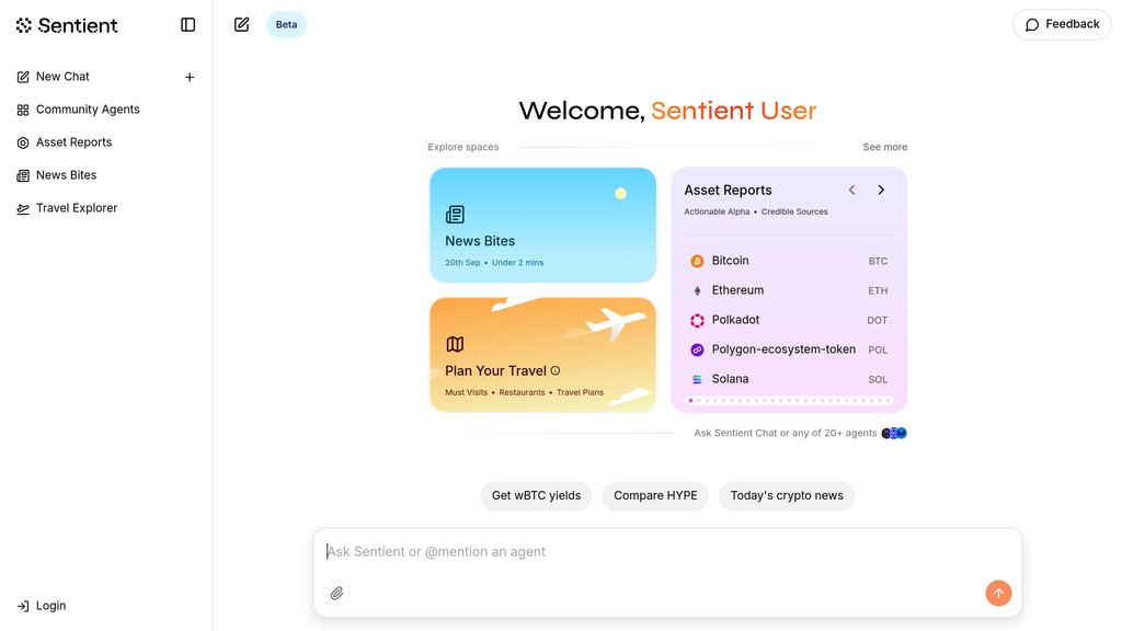 Sentient Chat 截圖