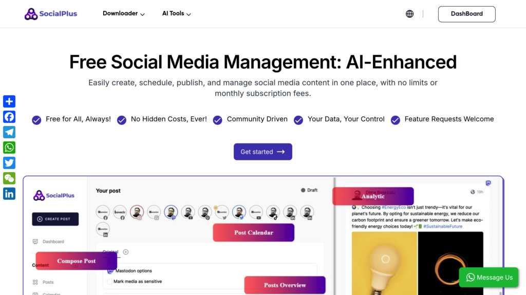 SocialPlus AI Screenshot