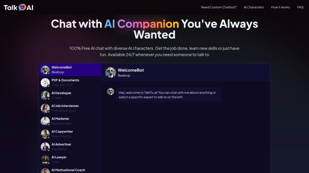 TalkTo.ai Screenshot