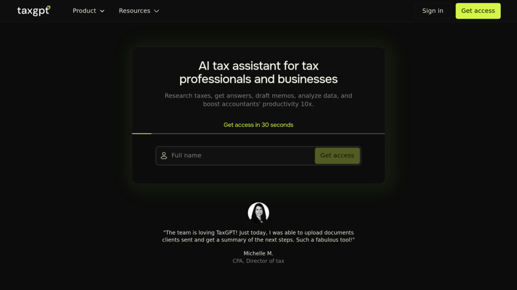TaxGPT 截圖
