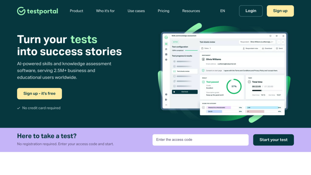 Testportal 截圖