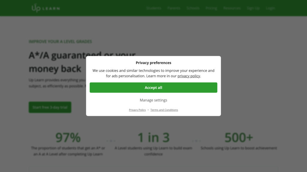 Up Learn Screenshot