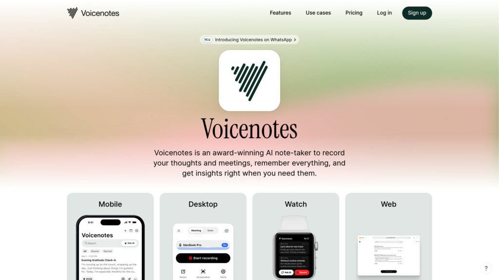 Voicenotes 截圖
