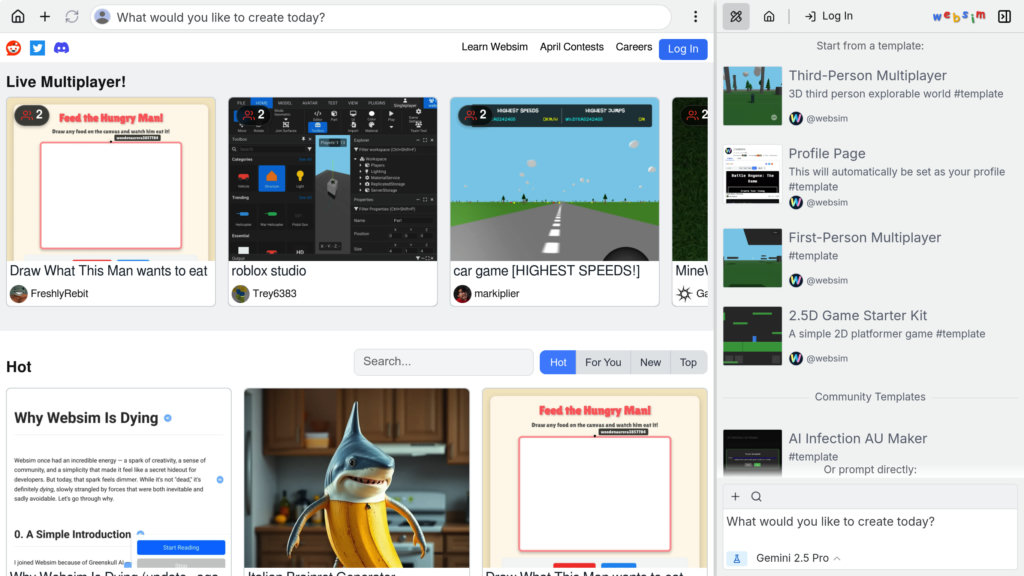 WebSim 截圖