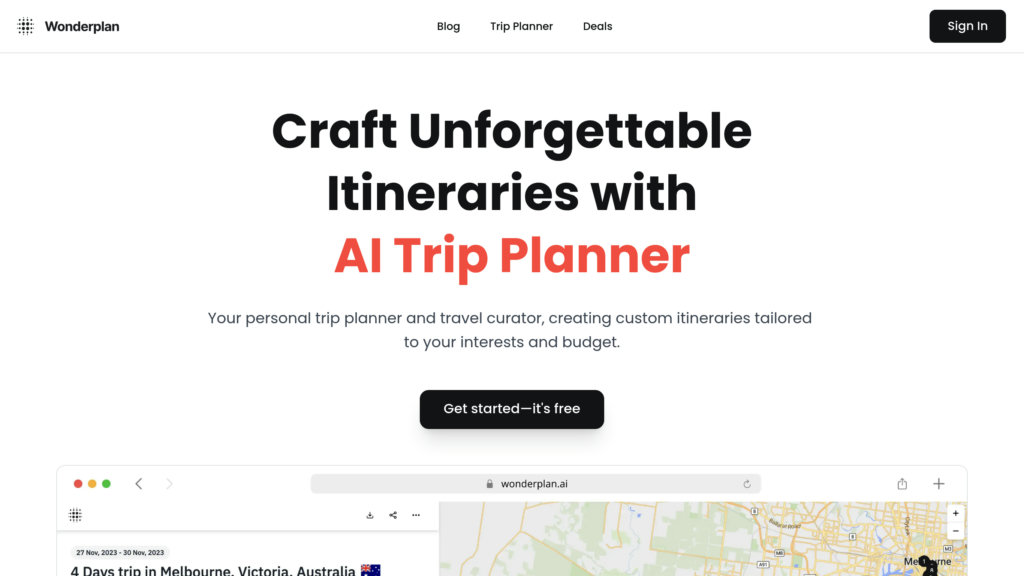 Wonderplan AI 截圖