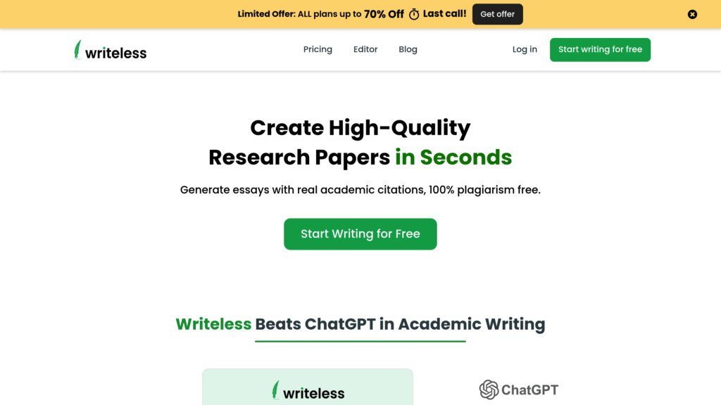 Writeless AI 截圖