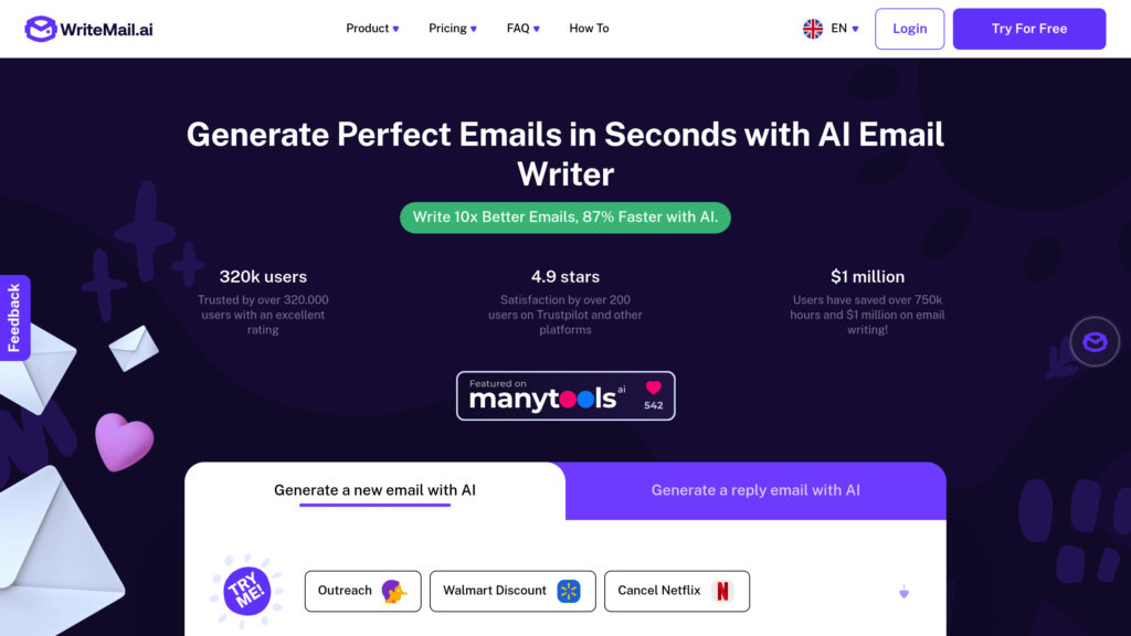 WriteMail.ai 截圖